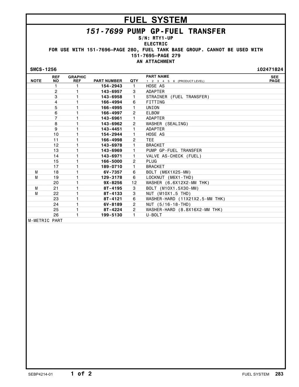 6V-8189 - NUT (5/16-18-THD)