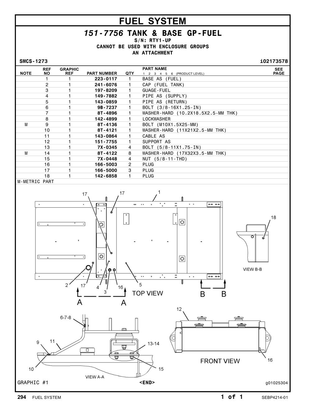 143-0859 PIPE AS (RETURN) · S/N RTY1-UP CAT parts manual diagram
