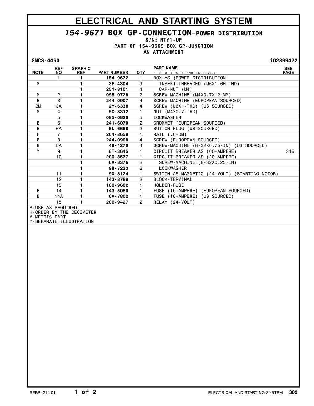 241-6070 GROMMET · S/N RTY1-UP CAT parts manual diagram