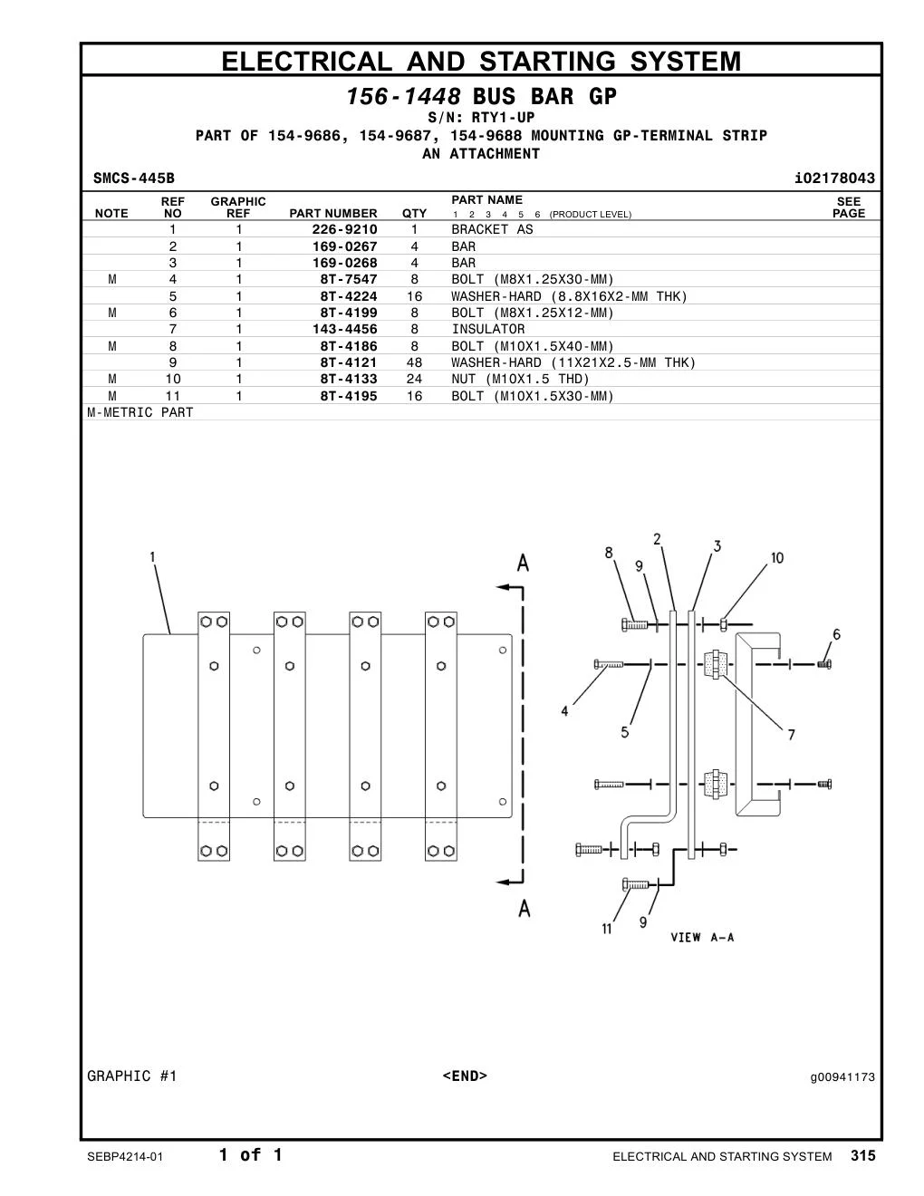 8T-4199 - BOLT (M8X1.25X12-MM)