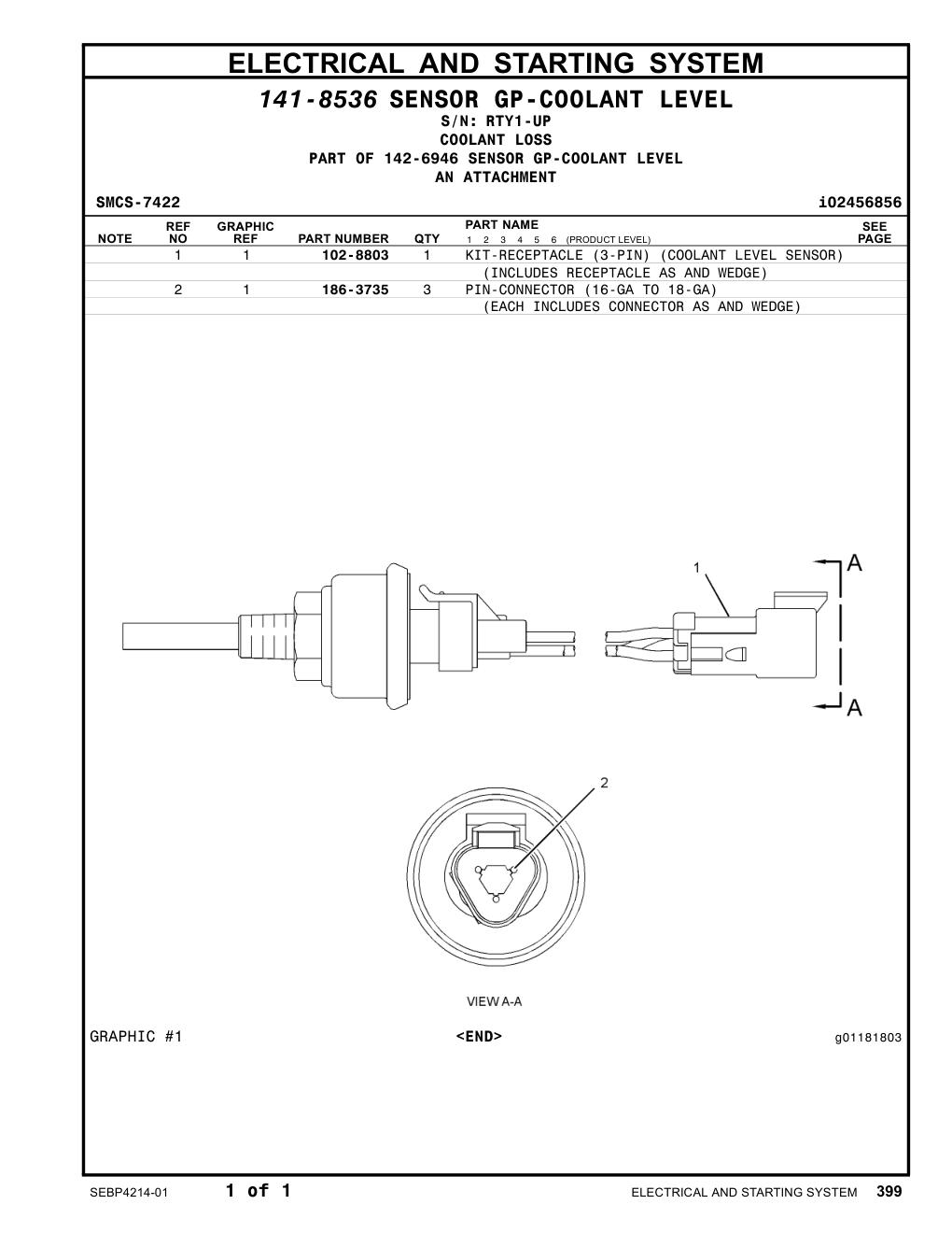 186-3735 - PIN-CONNECTOR (16-GA TO 18-GA)