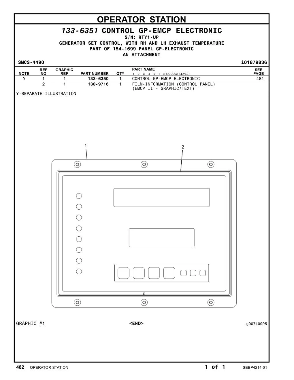133-6350 - CONTROL GP-EMCP ELECTRONIC