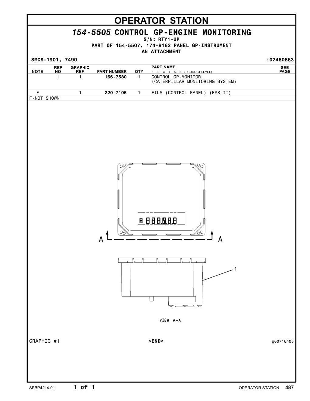 220-7105 - FILM (CONTROL PANEL) (EMS II)