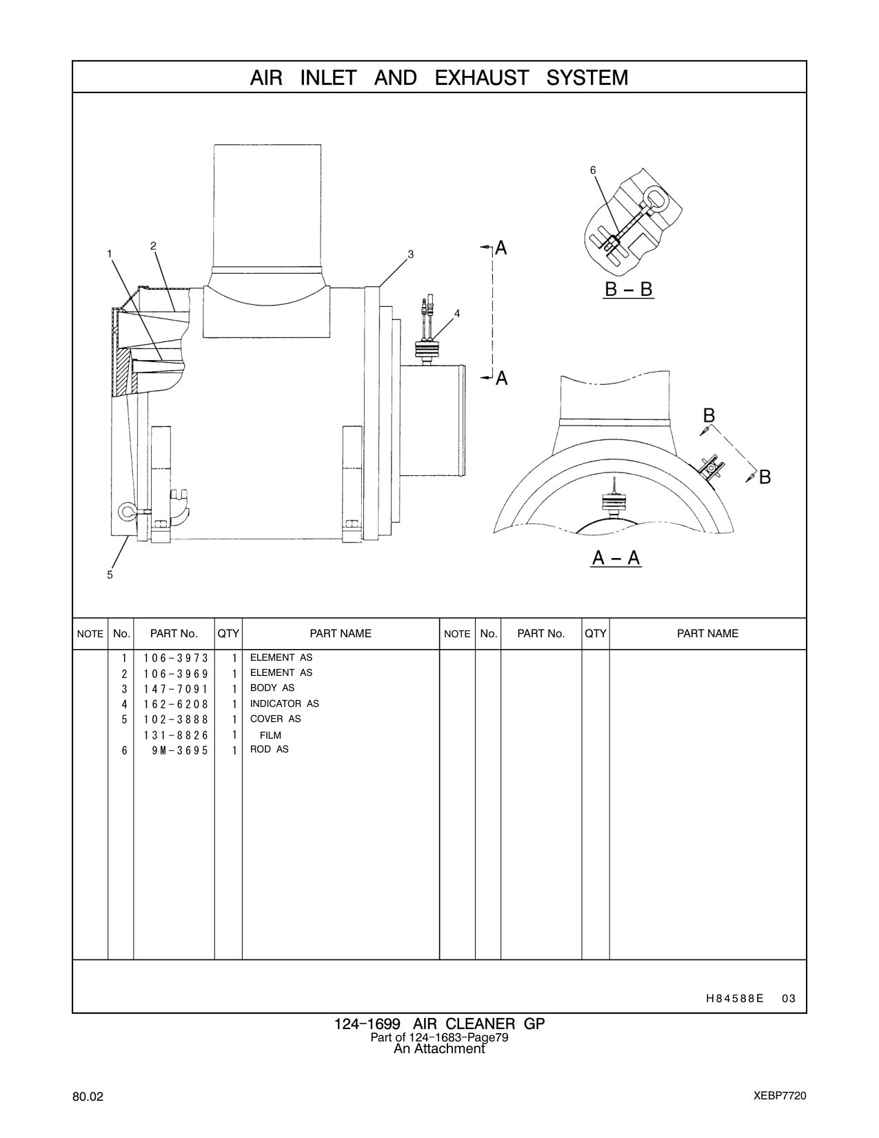 106-3973 ELEMENT AS CAT parts manual diagram