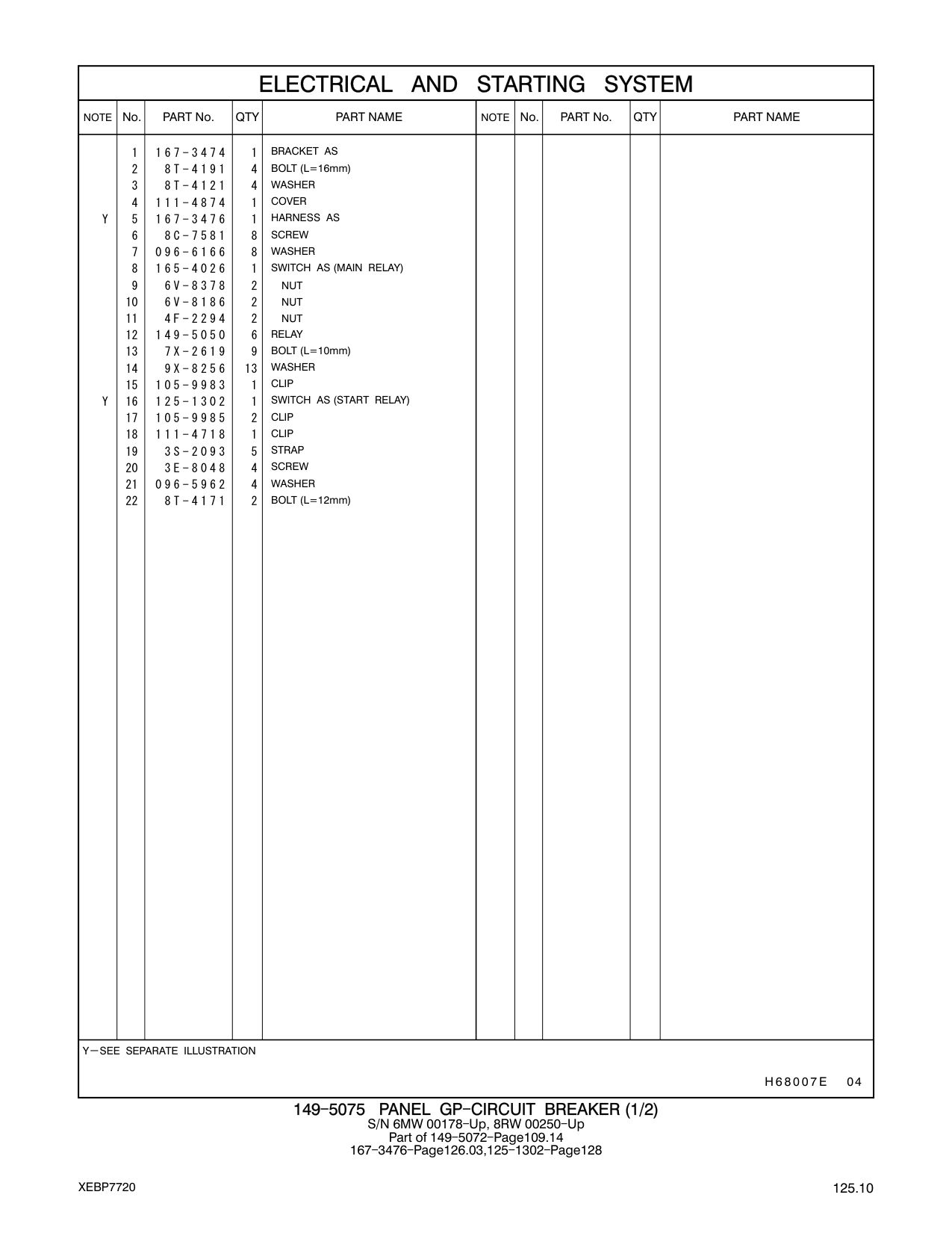 167-3476 HARNESS AS CAT parts manual diagram