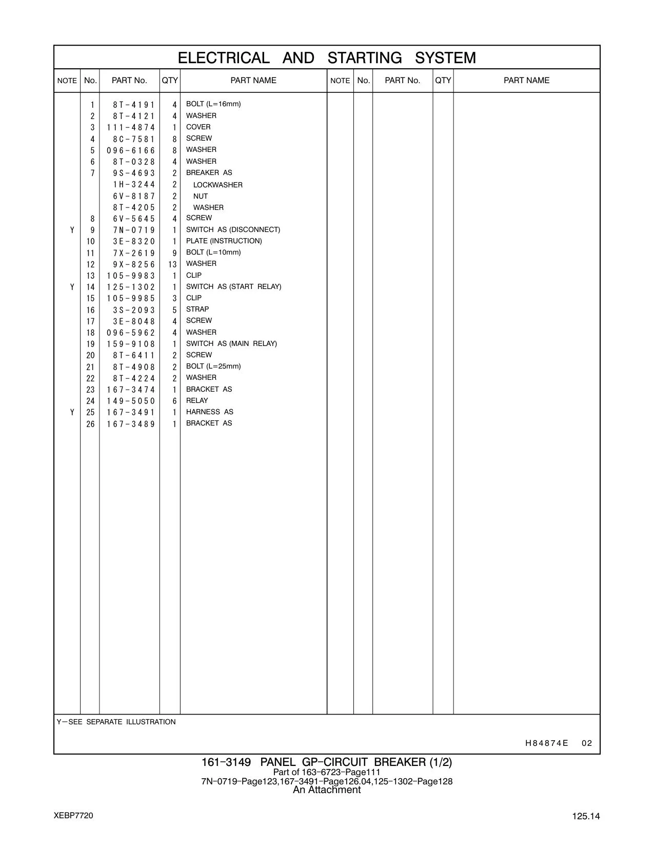 167-3489 BRACKET AS CAT parts manual diagram