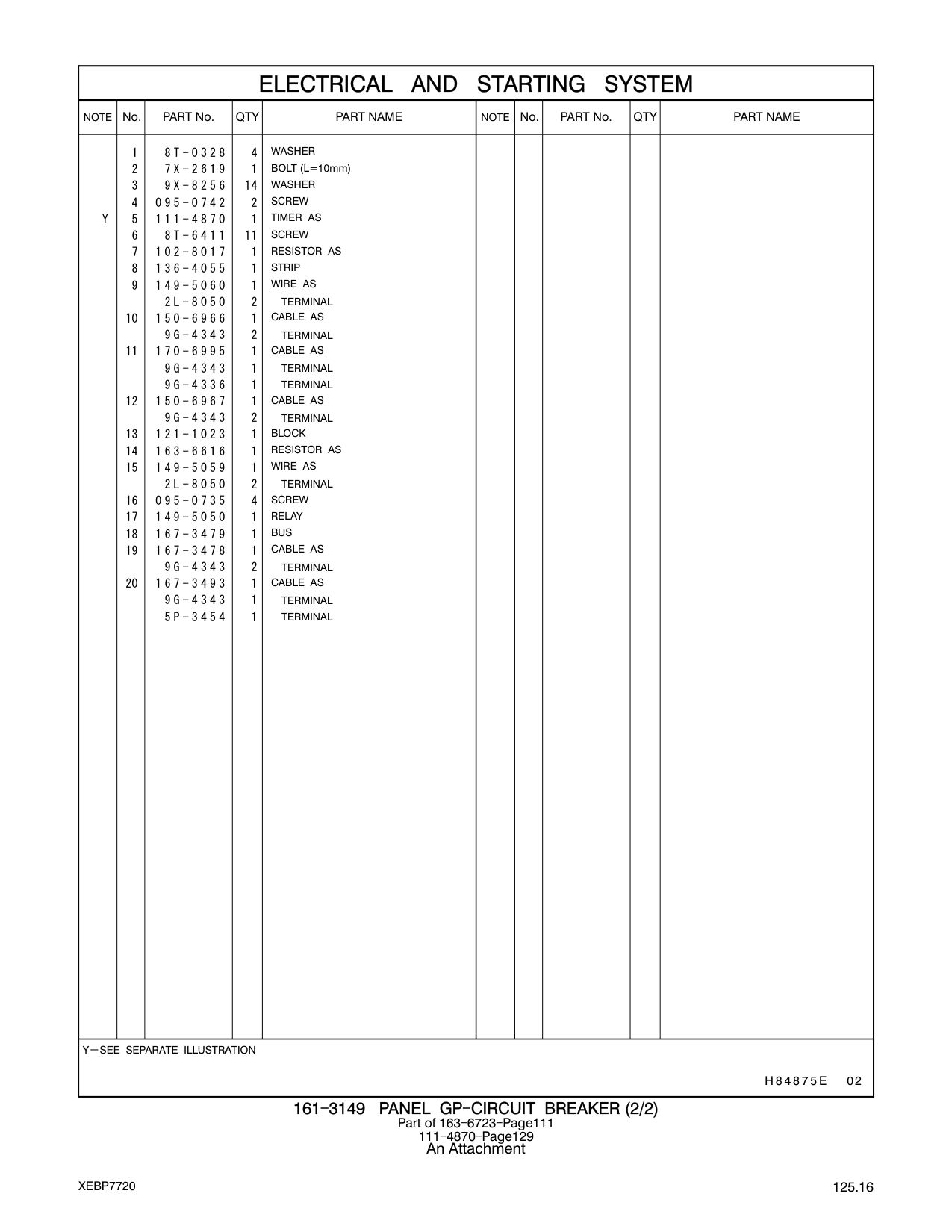 167-3493 CABLE AS CAT parts manual diagram