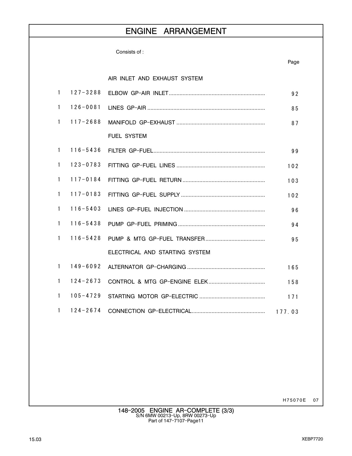 105-4729 STARTING MOTOR GP-ELECTRIC CAT parts manual diagram