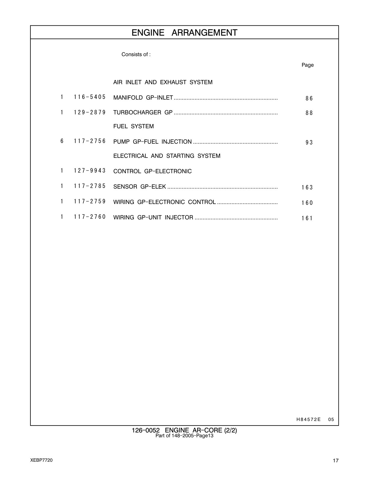 116-5405 MANIFOLD GP-INLET CAT parts manual diagram