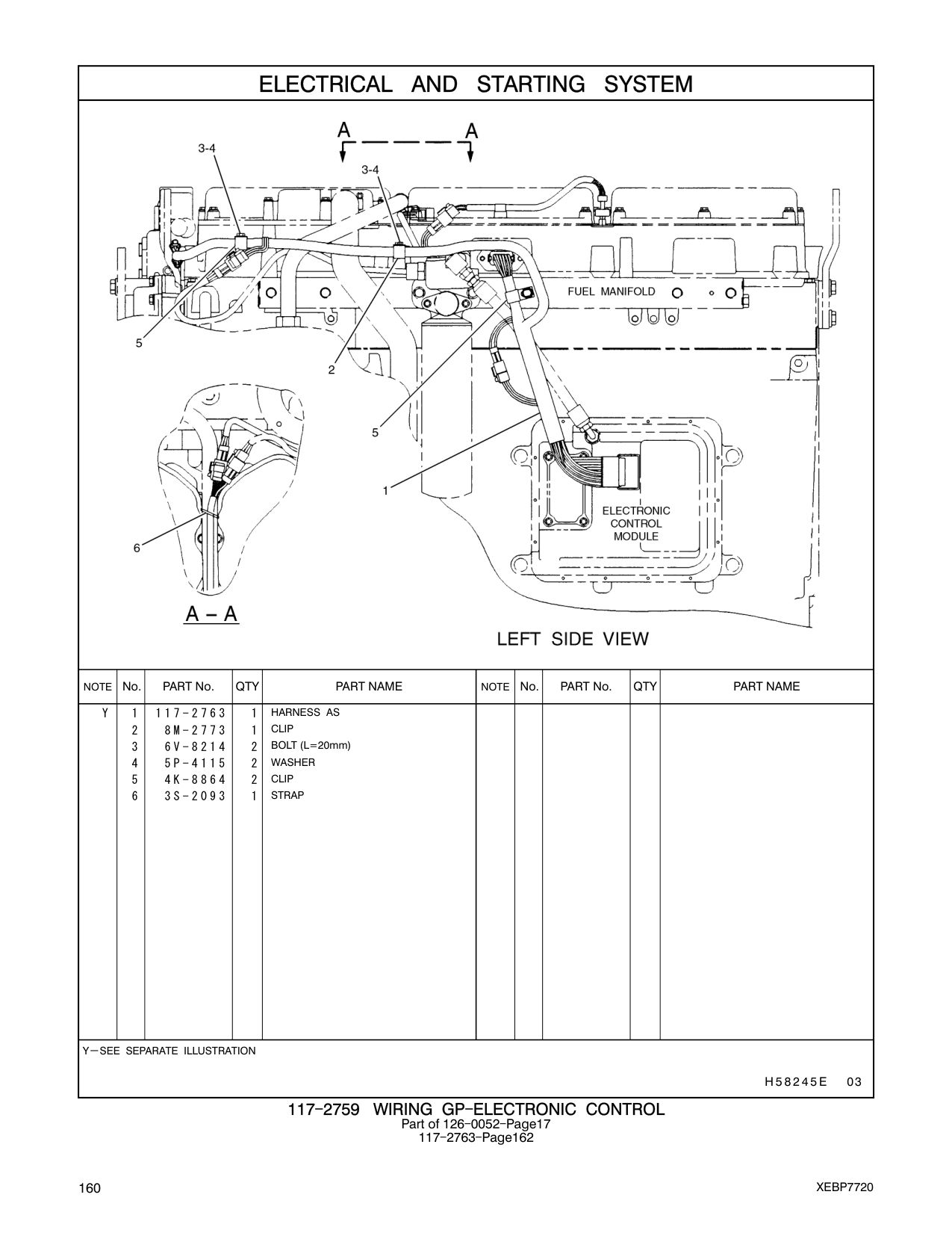 117-2763 HARNESS AS CAT parts manual diagram