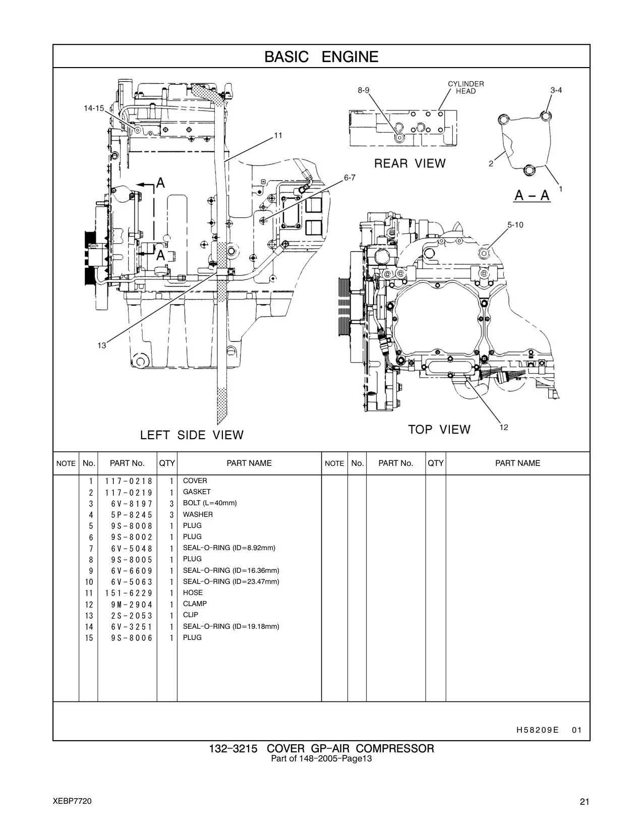 117-0219 GASKET CAT parts manual diagram