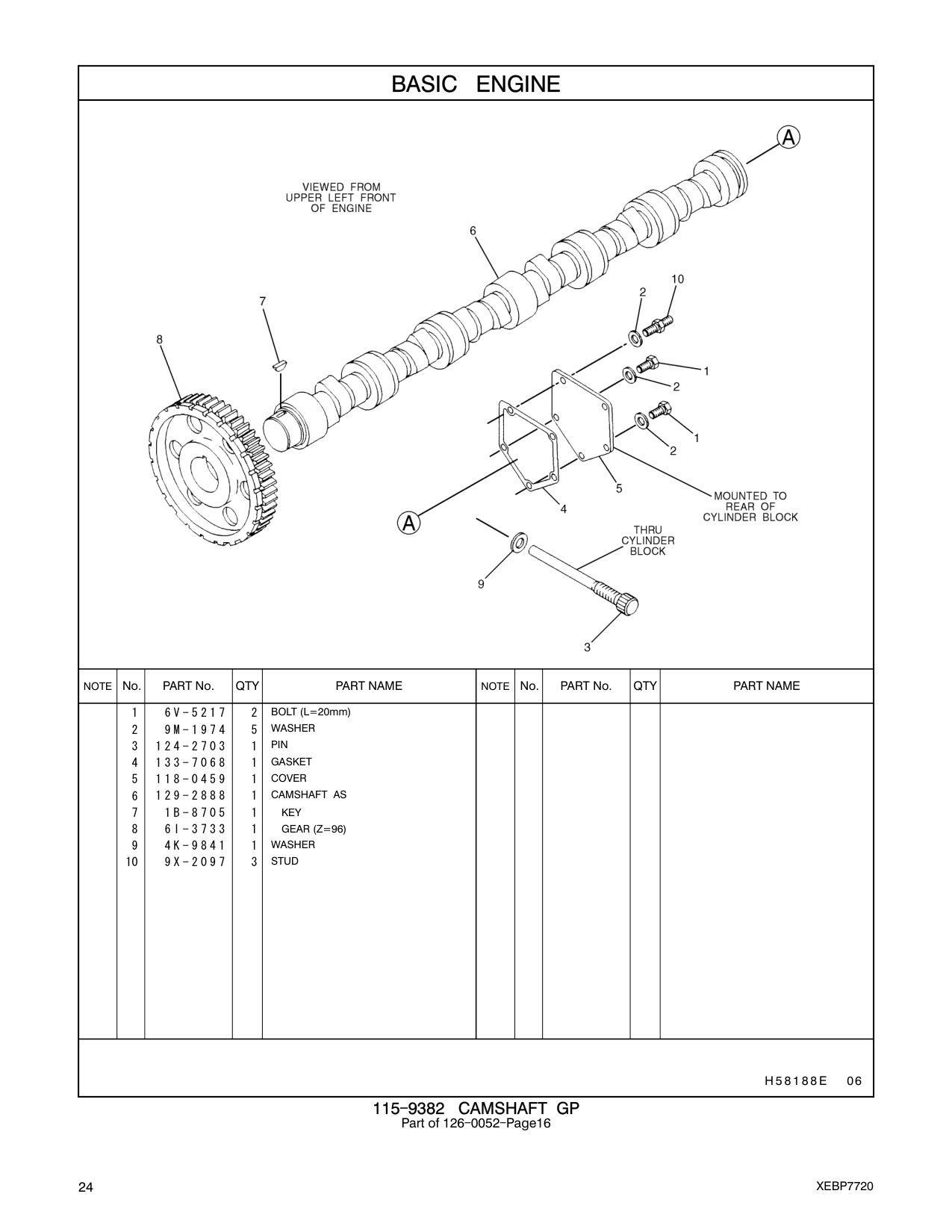 133-7068 GASKET CAT parts manual diagram