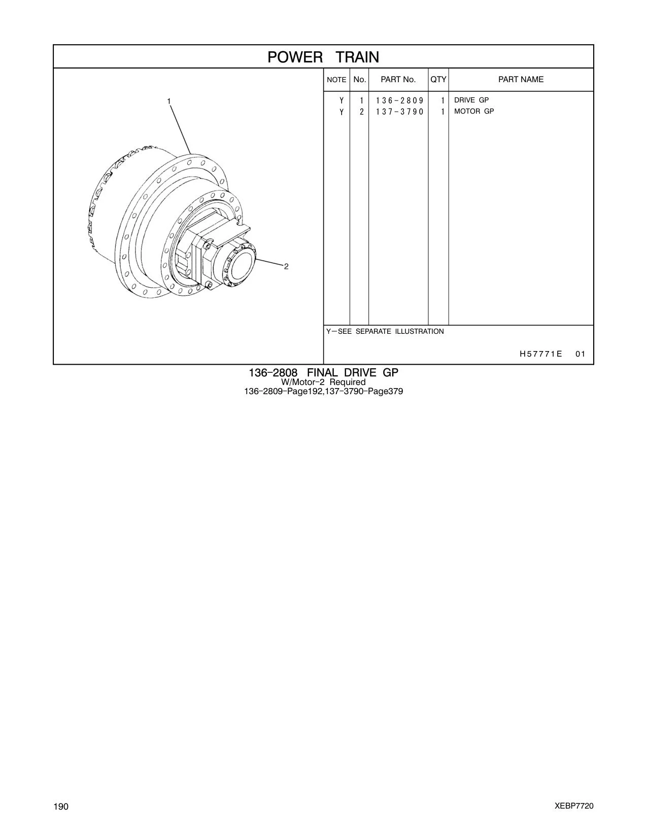 137-3790 - MOTOR GP H 5 7 7 7 1 E 01