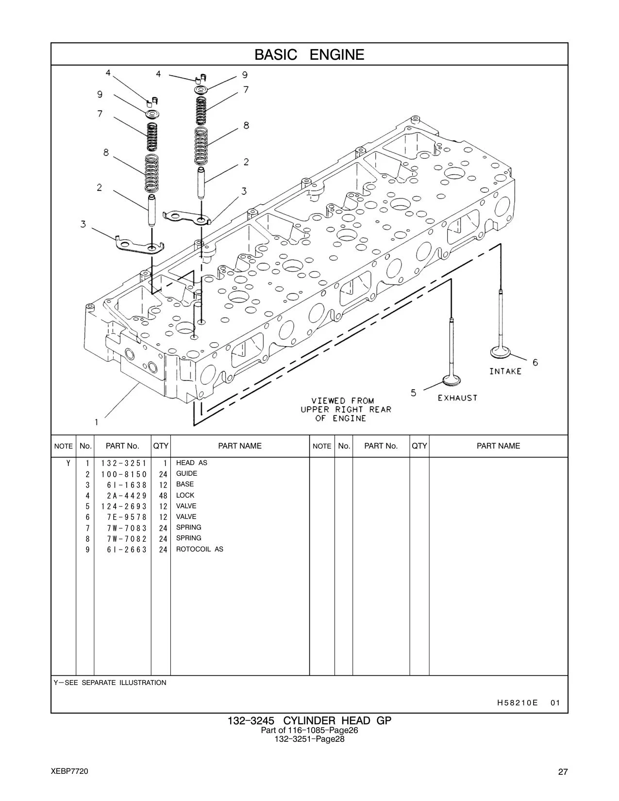 7E-9578 VALVE CAT parts manual diagram