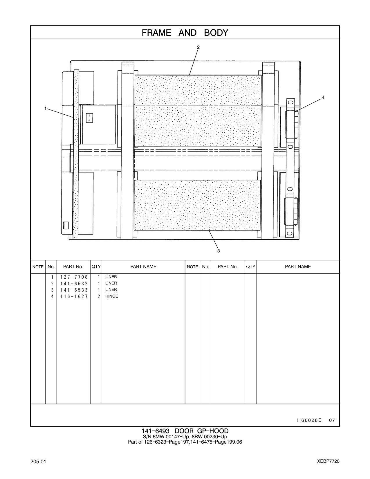 141-6533 LINER CAT parts manual diagram