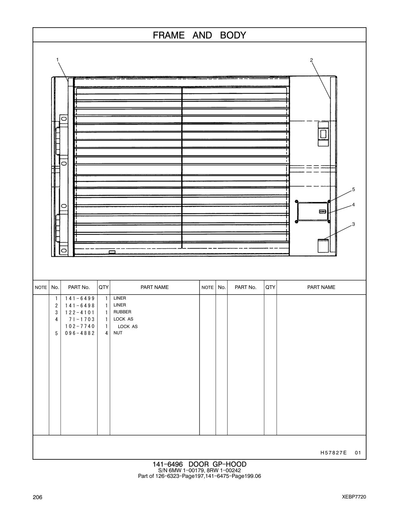 141-6498 LINER CAT parts manual diagram