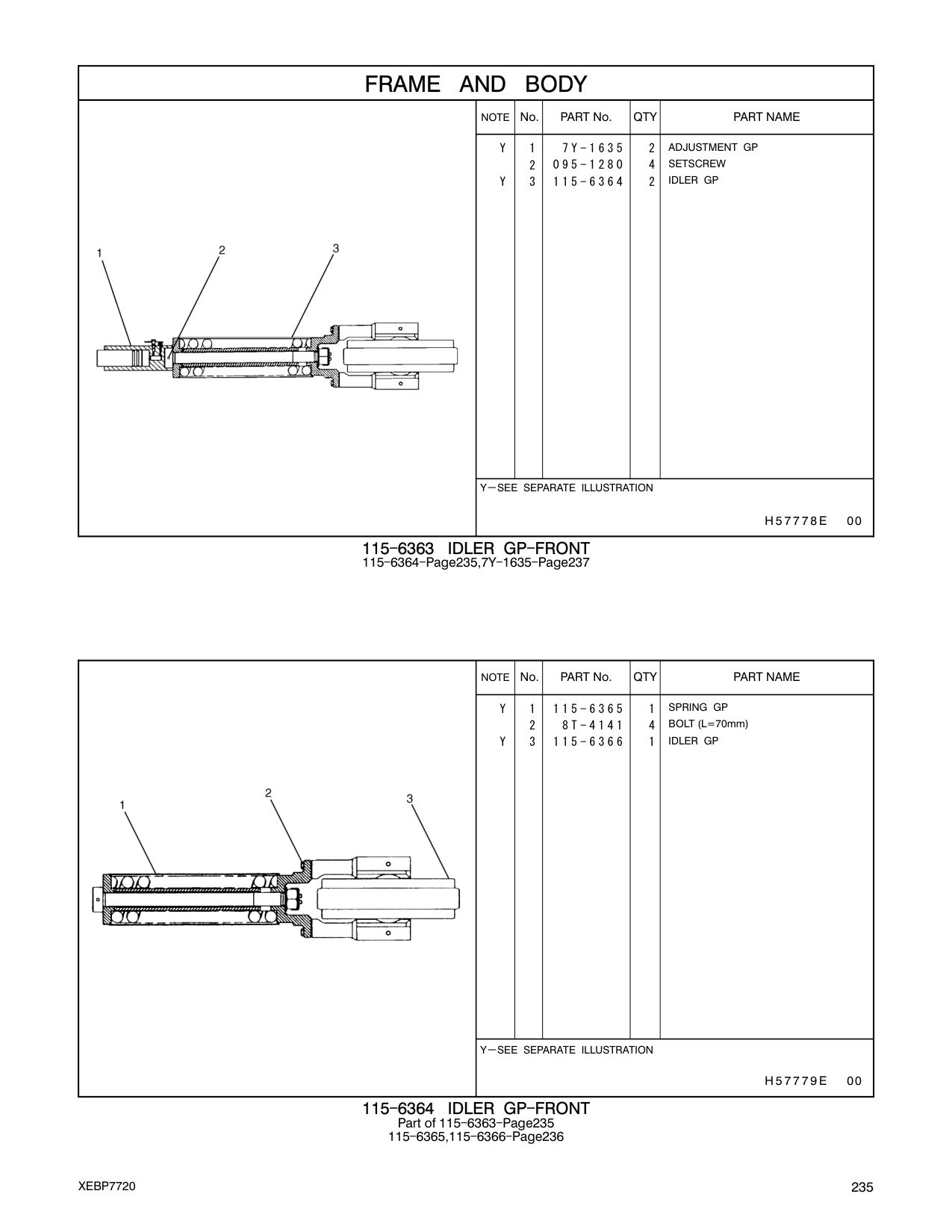 115-6366 IDLER GP CAT parts manual diagram