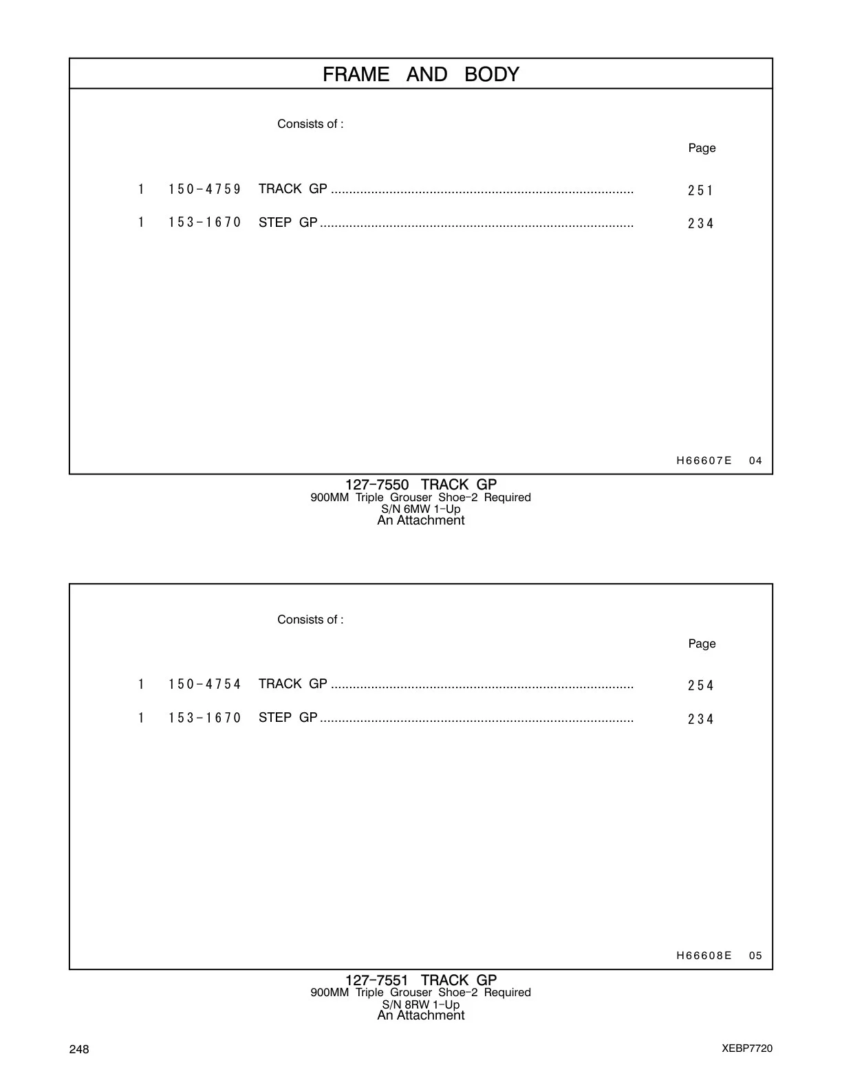 150-4754 TRACK GP CAT parts manual diagram