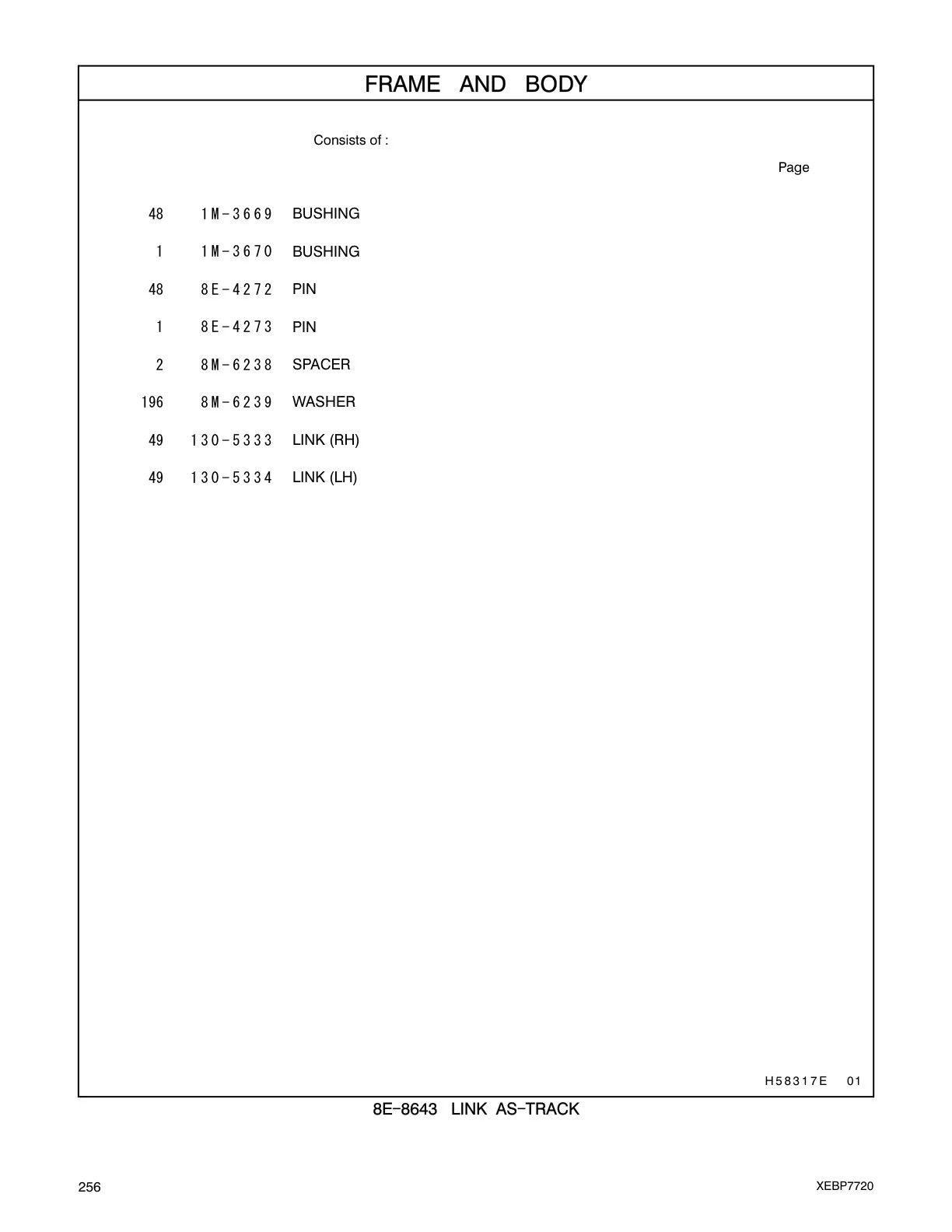 8E-4272 PIN CAT parts manual diagram