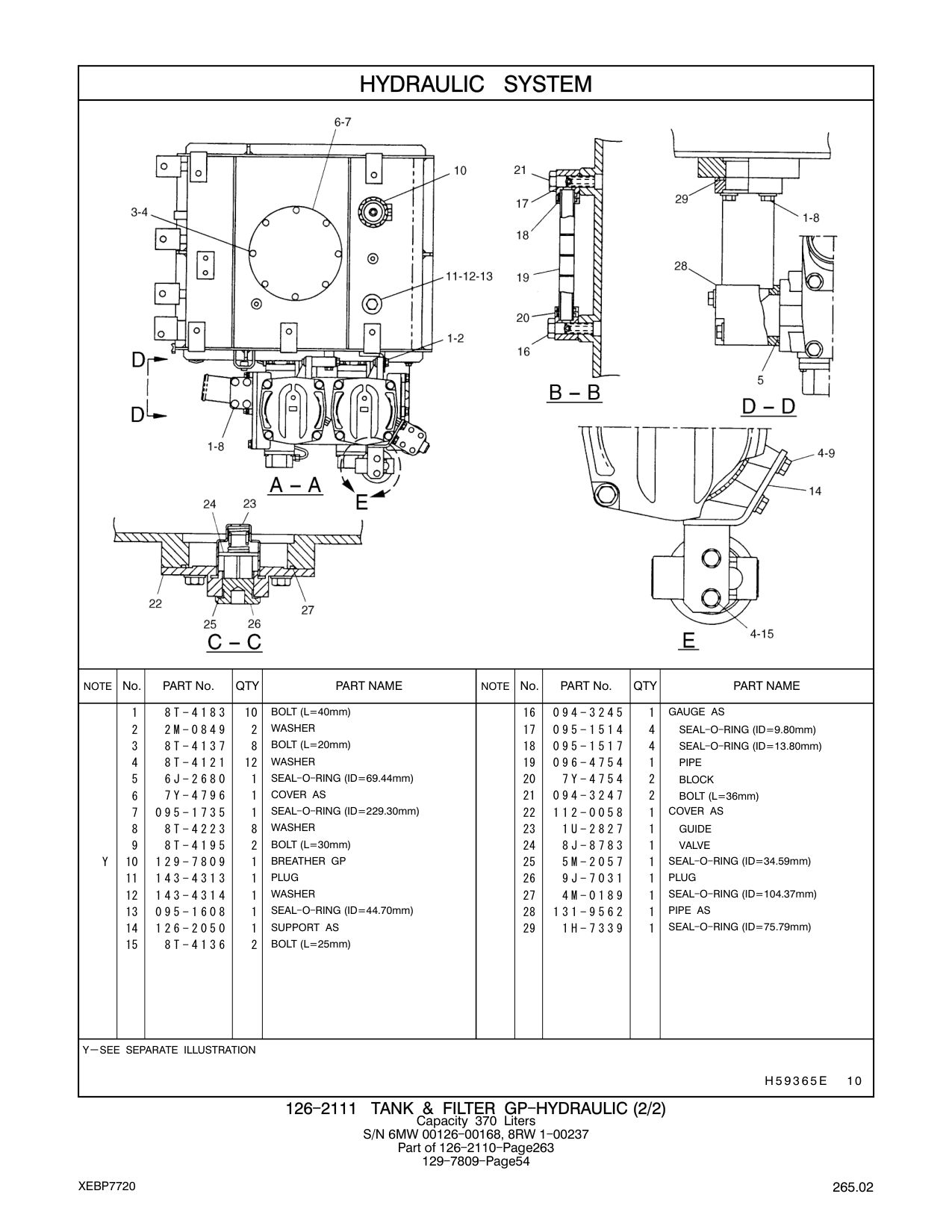 143-4314 WASHER 27 4M-0189 1 SEAL-O-RING (ID=104.37mm) CAT parts manual diagram