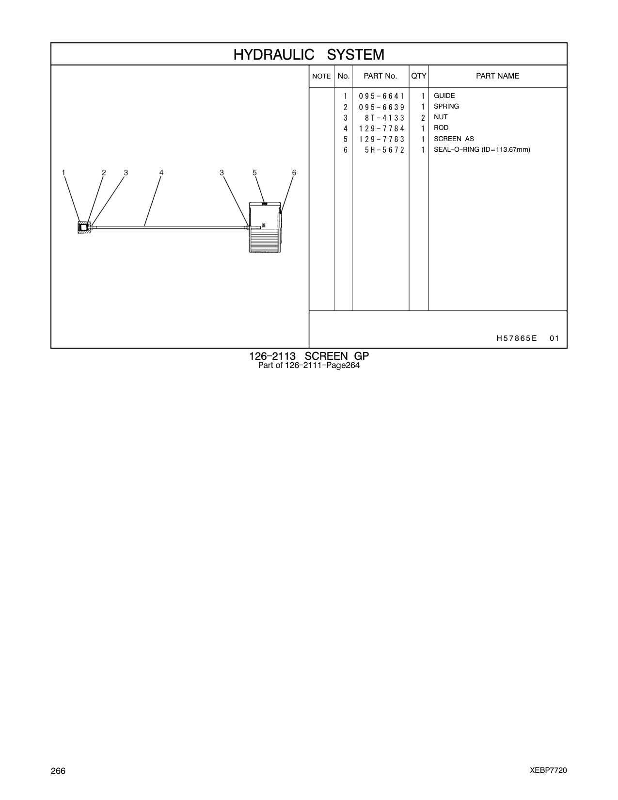 129-7783 SCREEN AS CAT parts manual diagram