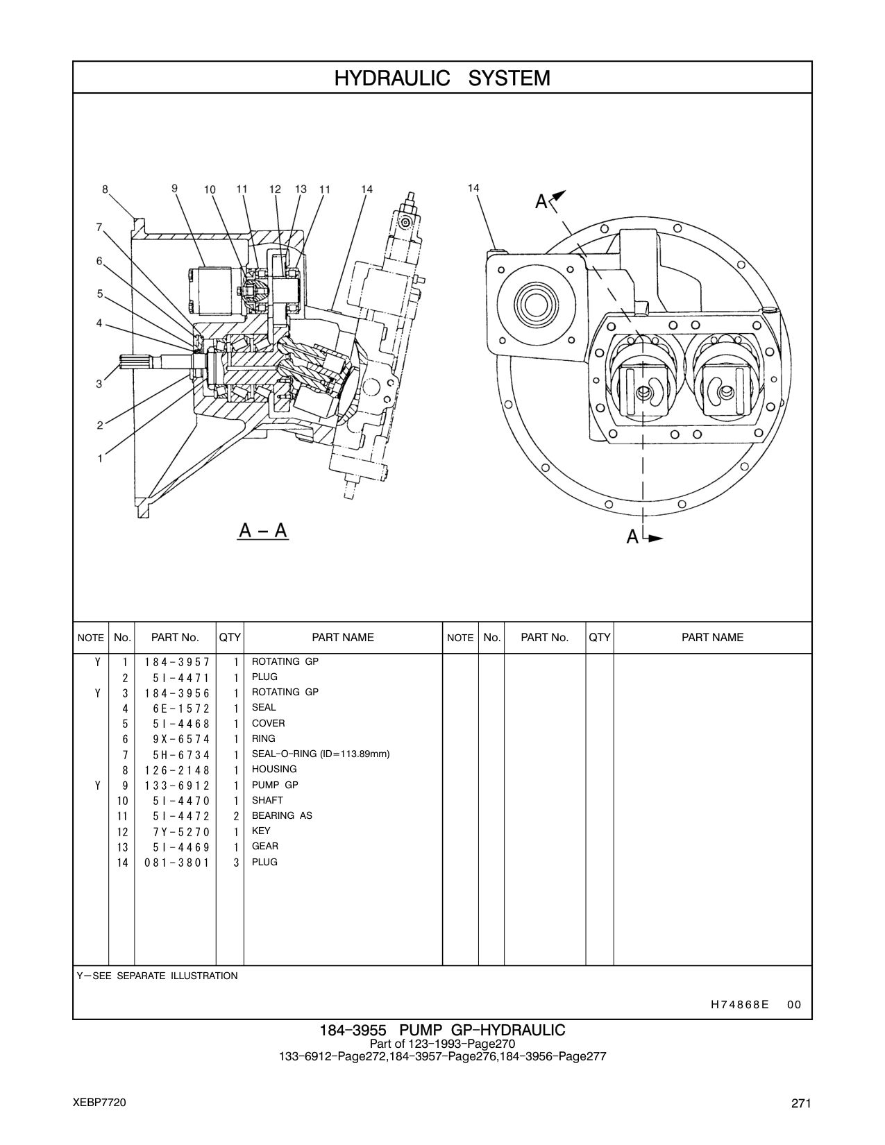 5H-6734 SEAL-O-RING CAT parts manual diagram