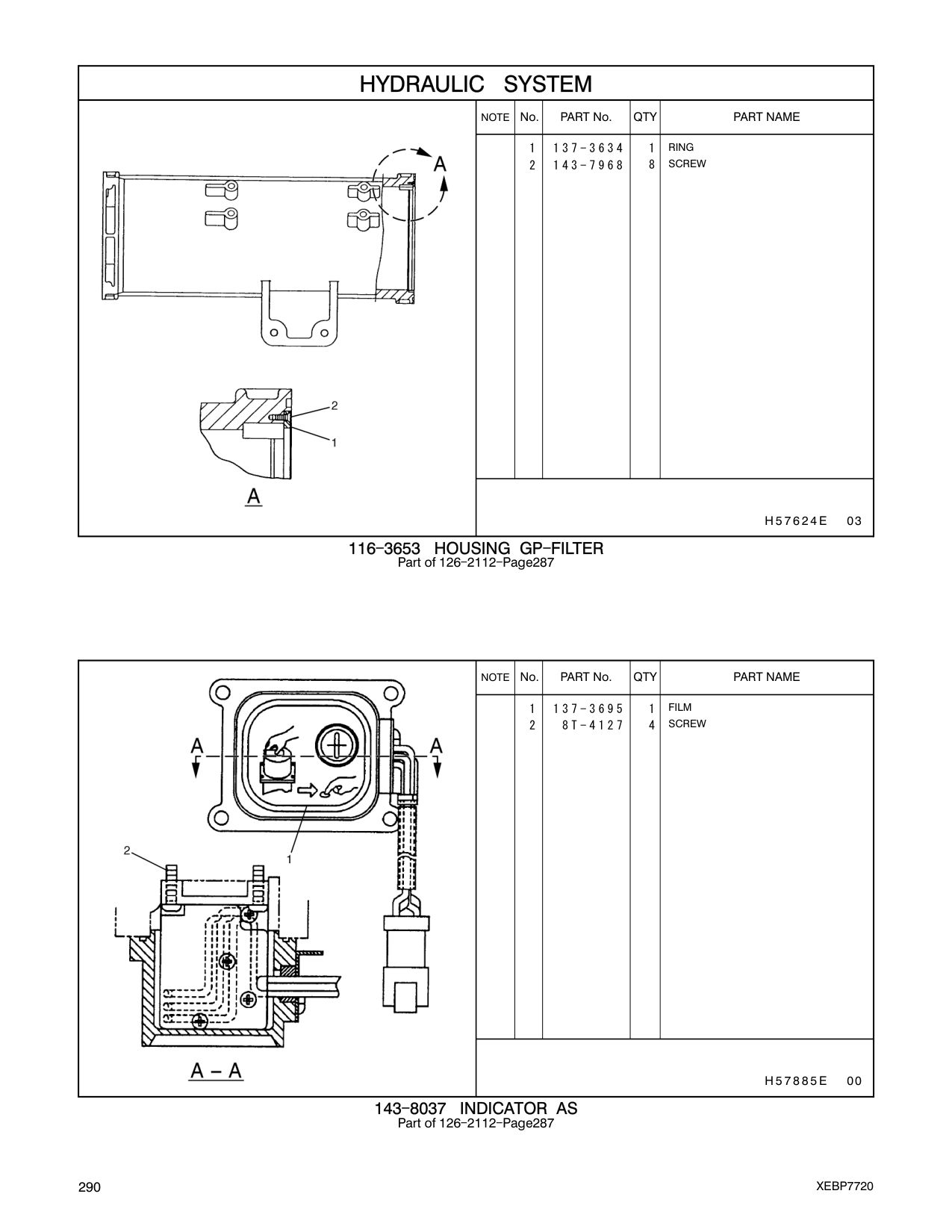 137-3695 FILM CAT parts manual diagram