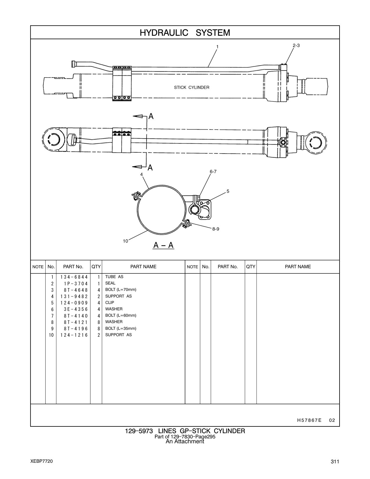 134-6844 TUBE AS CAT parts manual diagram