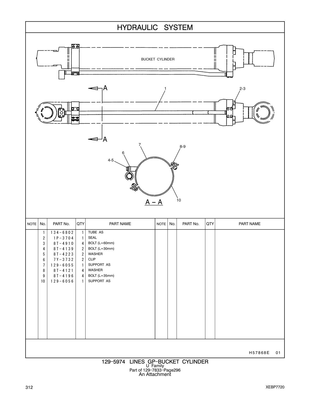 129-6056 SUPPORT AS CAT parts manual diagram