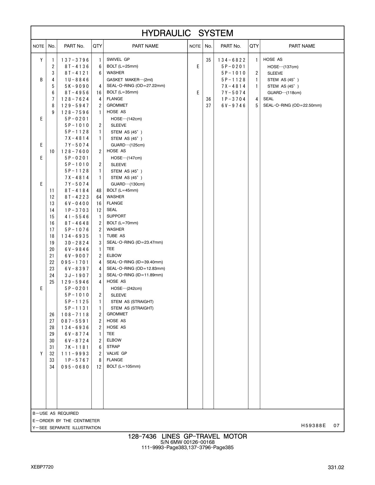 087-5591 HOSE AS (NOM 06, L=2800mm) CAT parts manual diagram