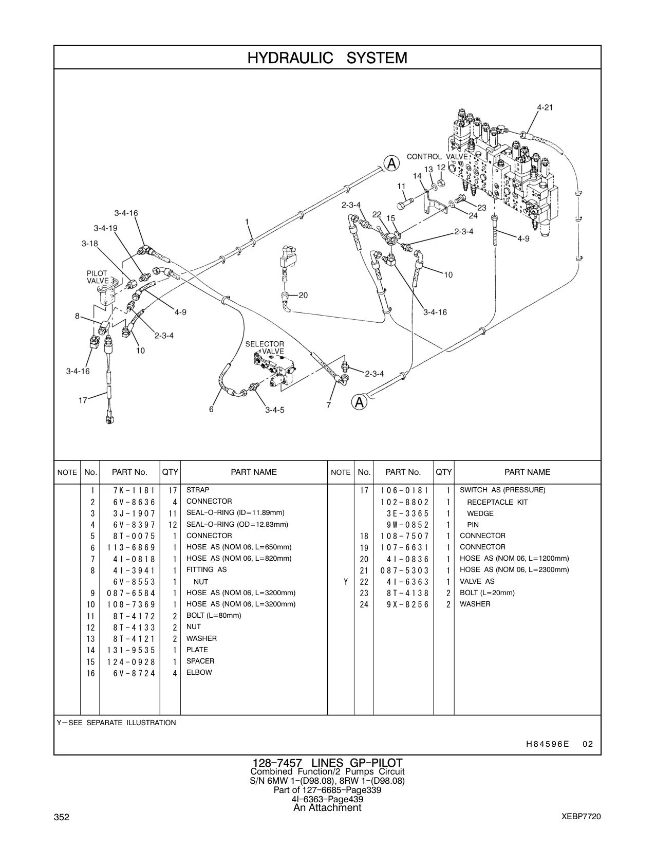 4I-0836 - HOSE AS (NOM 06, L=1200mm)