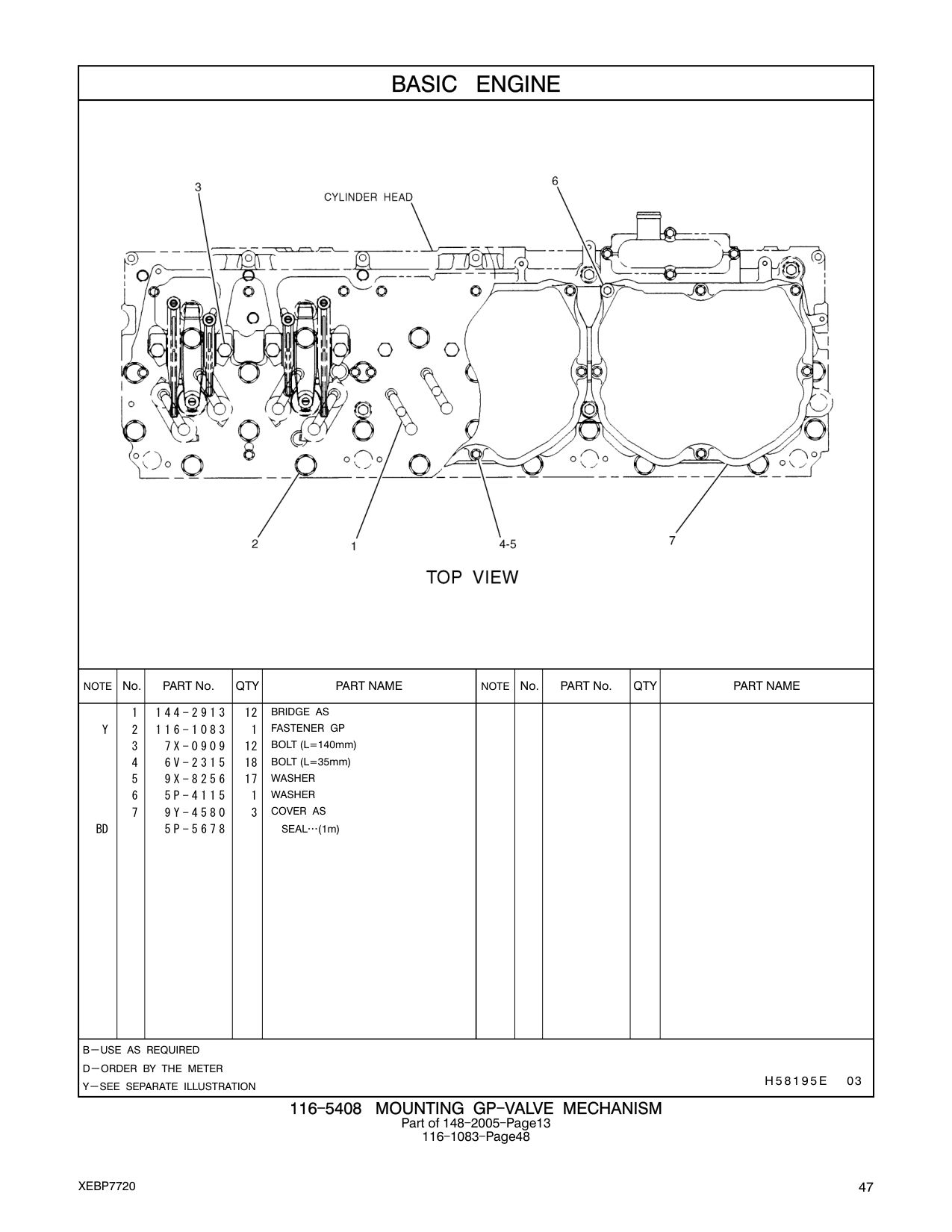 144-2913 BRIDGE AS CAT parts manual diagram