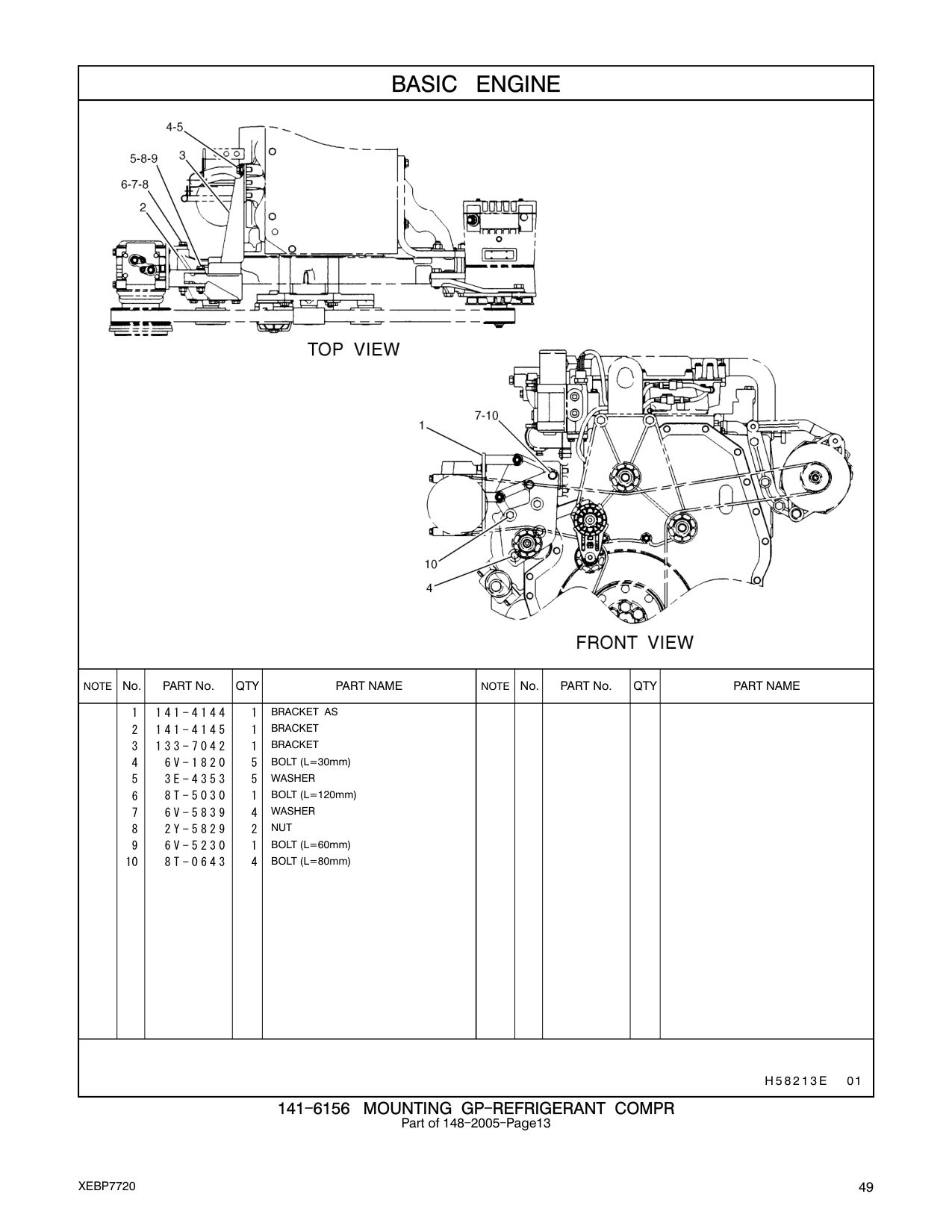 133-7042 BRACKET CAT parts manual diagram