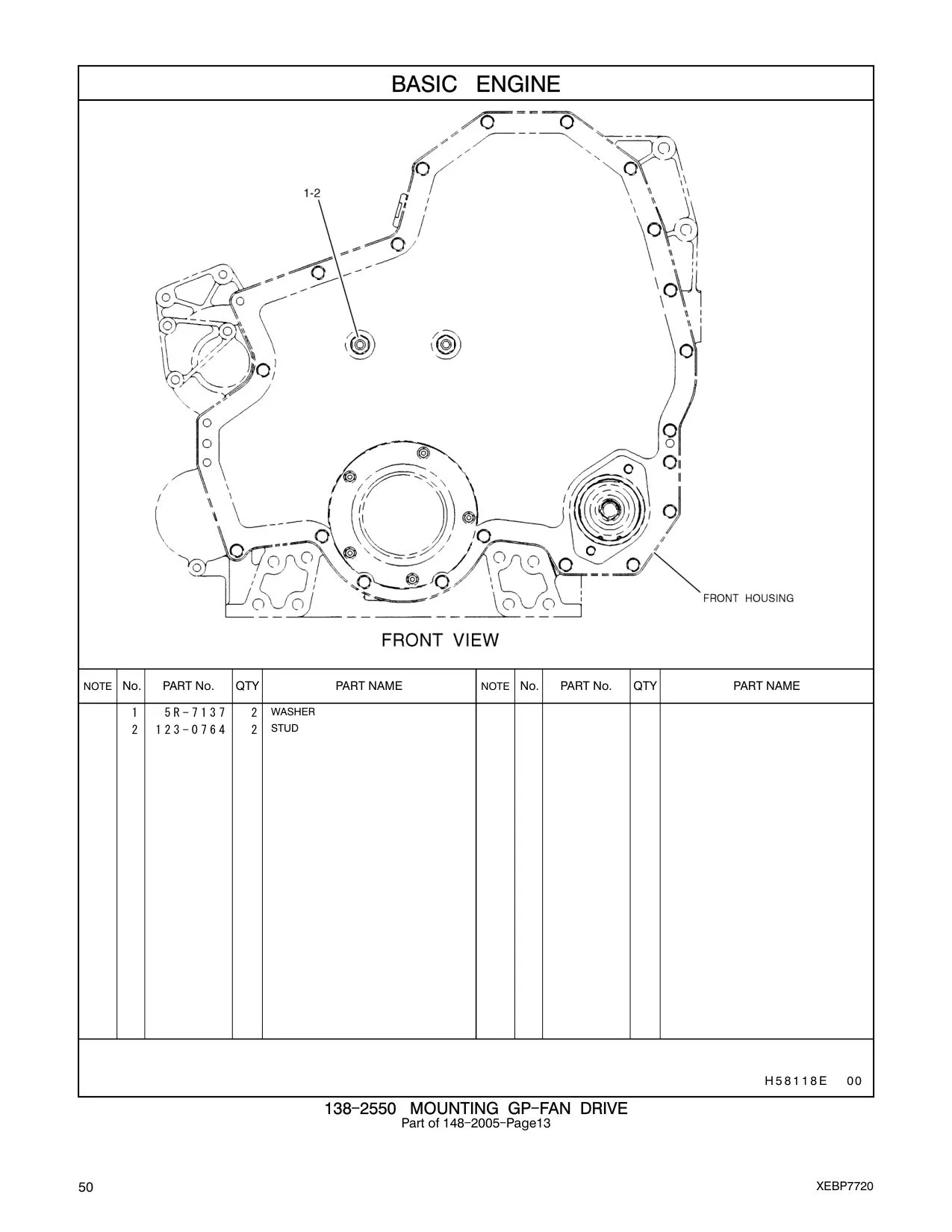123-0764 STUD CAT parts manual diagram
