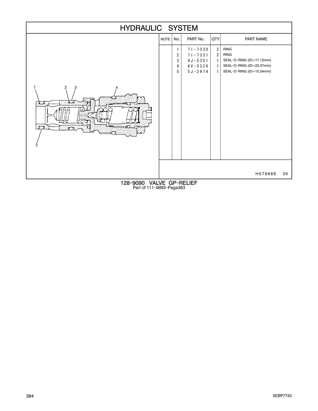 7I-7331 RING CAT parts manual diagram
