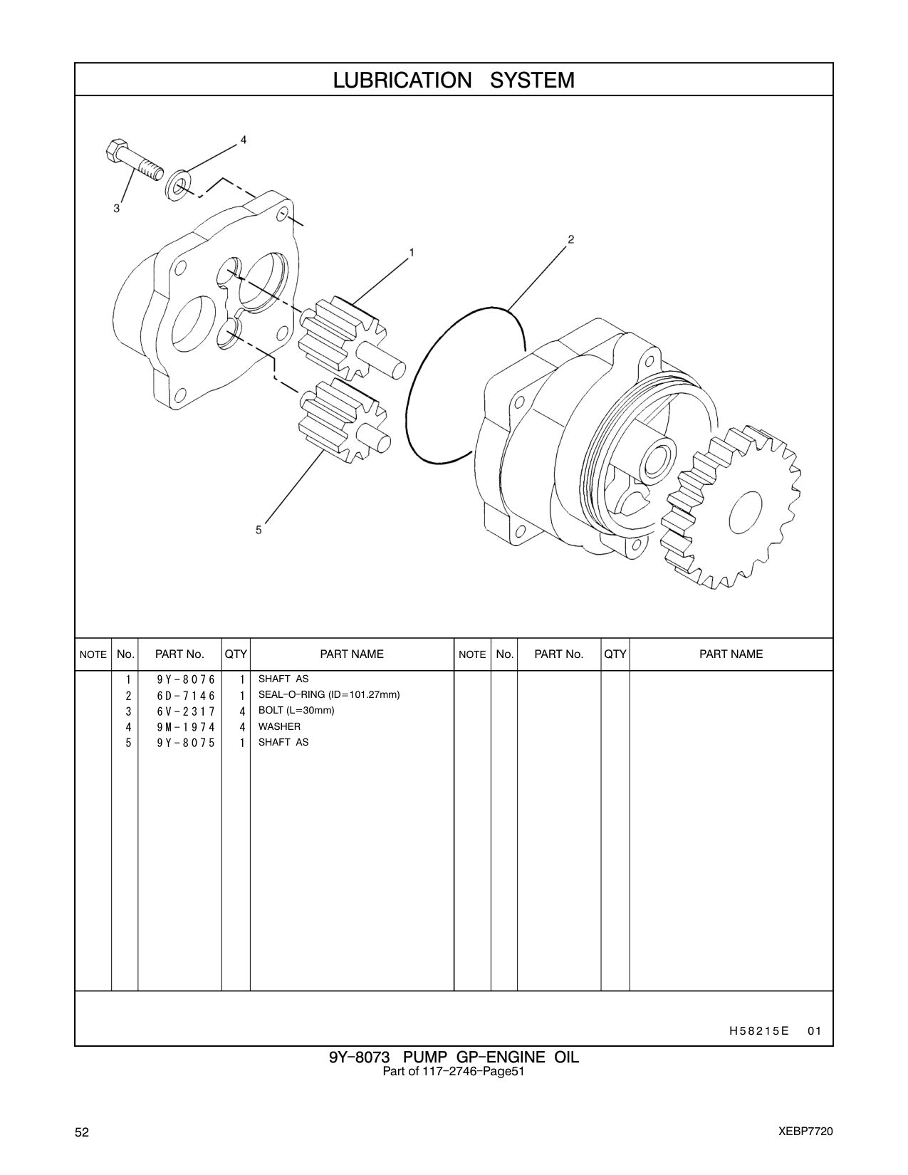 6D-7146 SEAL-O-RING (ID=101.27mm) CAT parts manual diagram