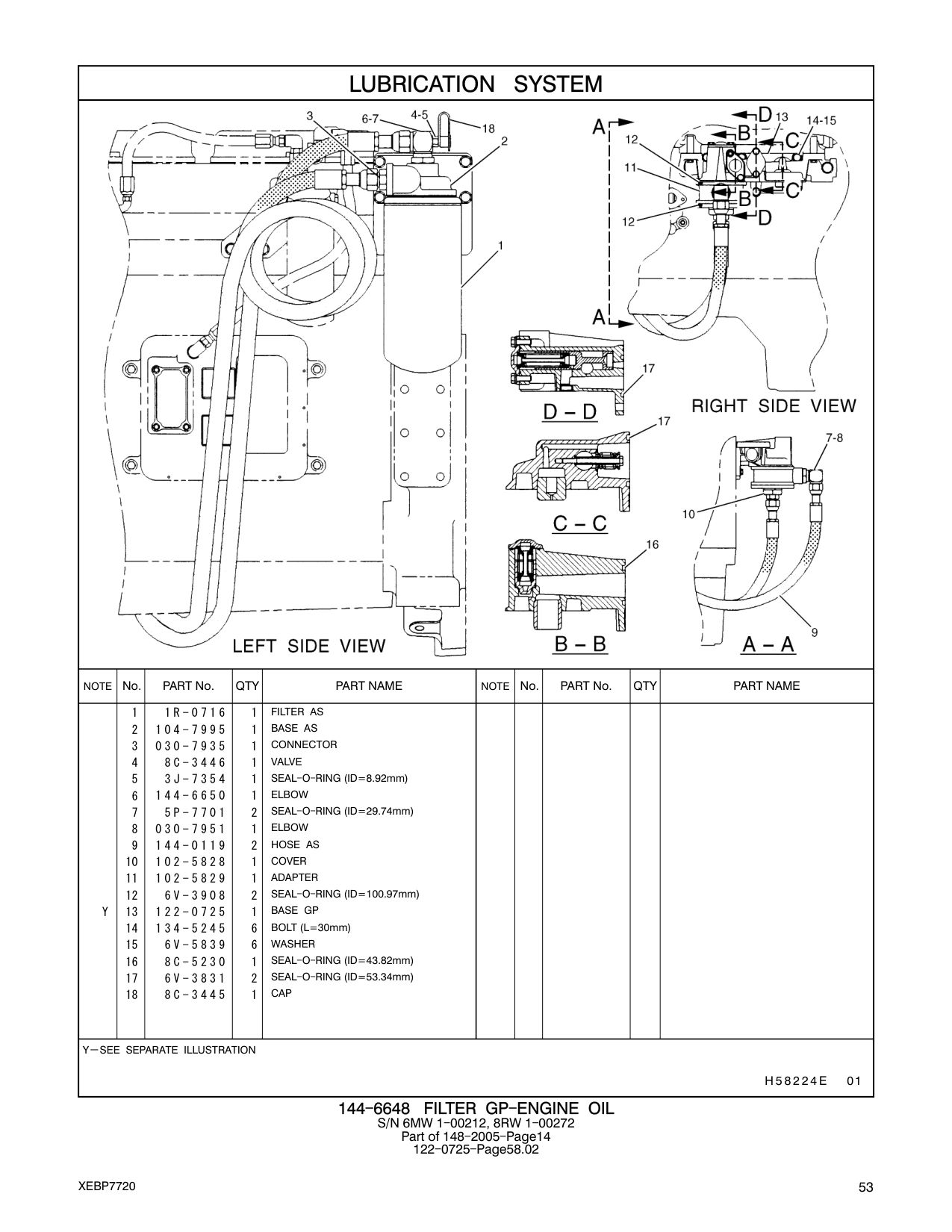122-0725 BASE GP CAT parts manual diagram