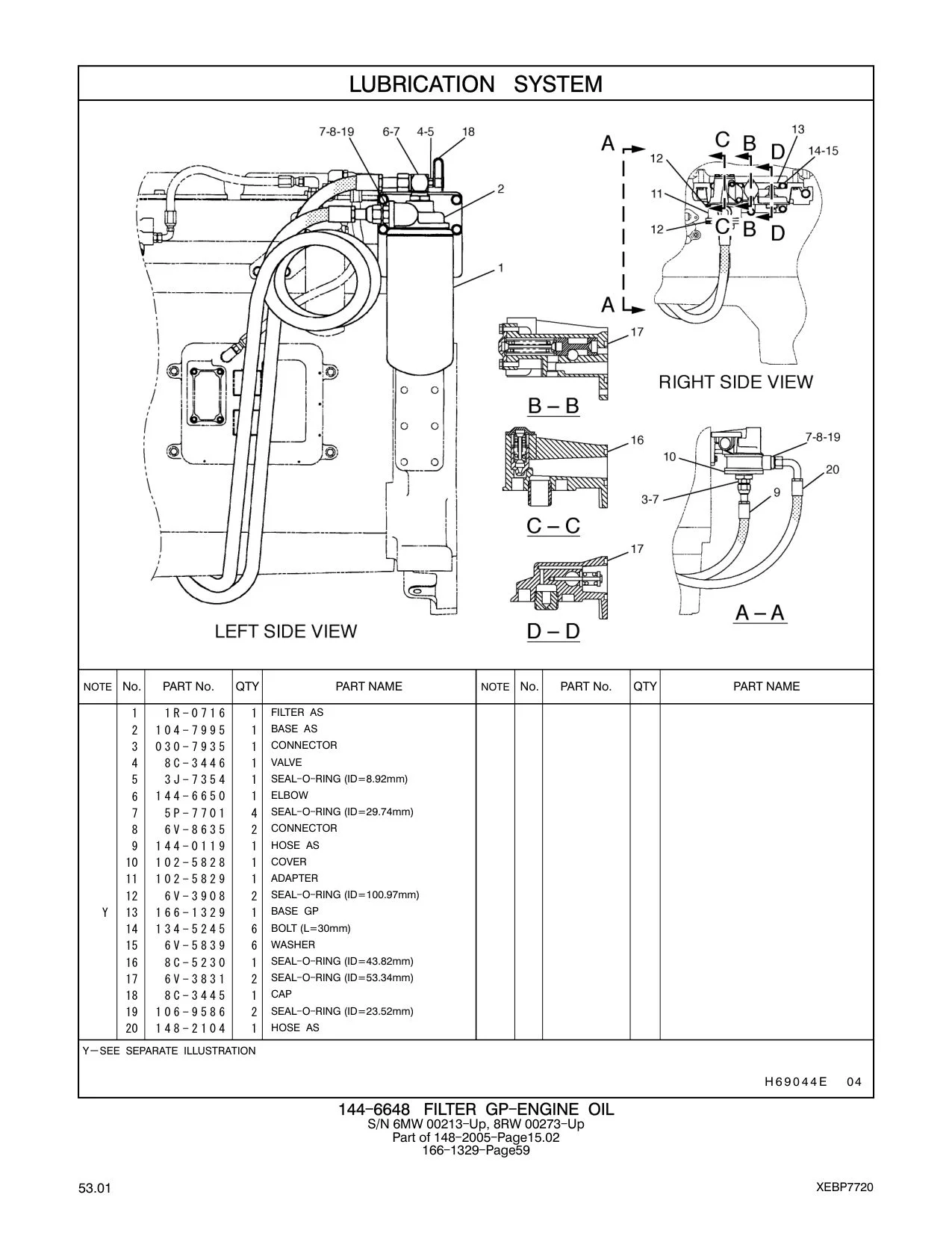 106-9586 - SEAL - O - RING (ID=23.52mm)