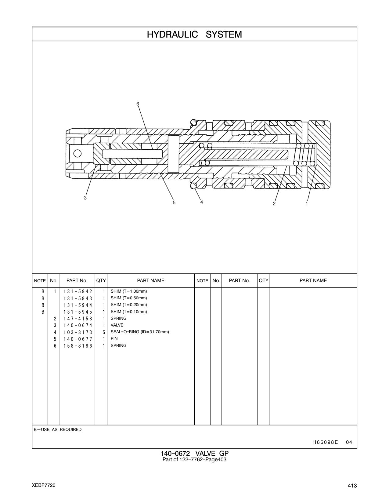 147-4158 SPRING CAT parts manual diagram