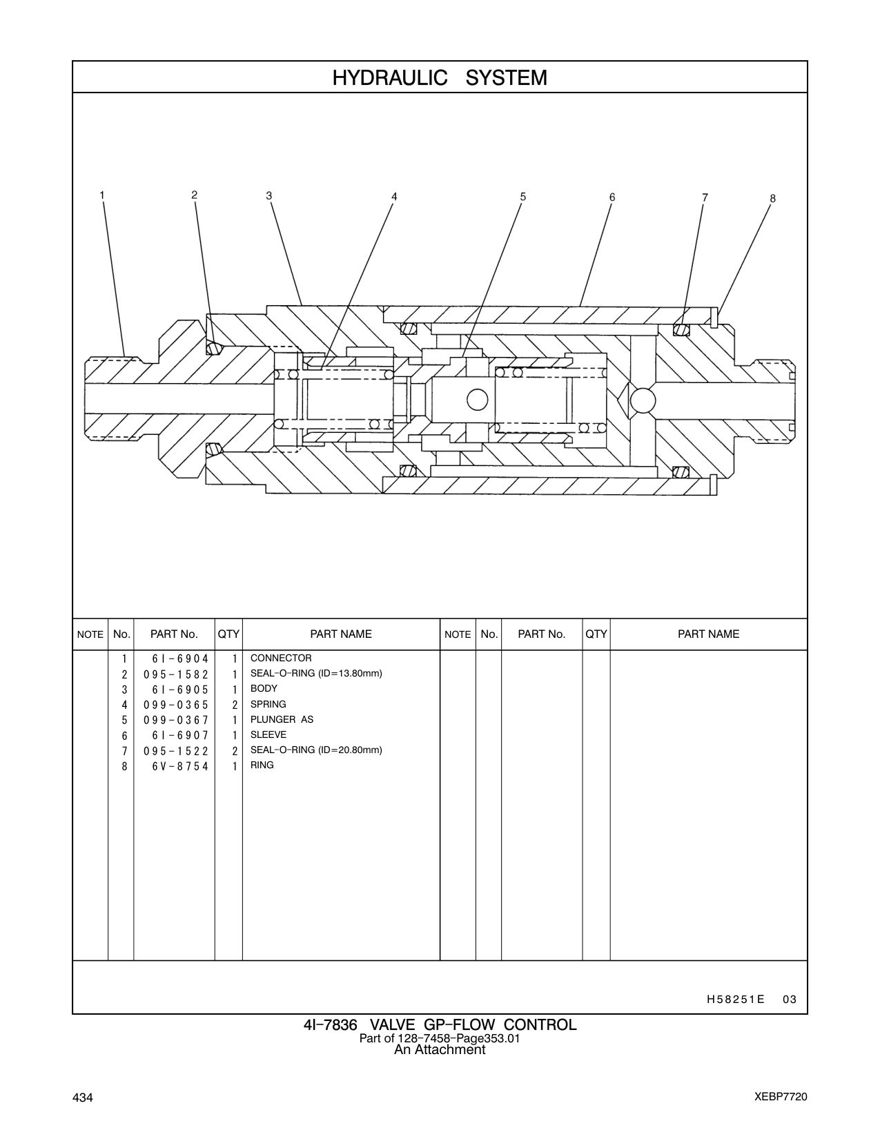 6V-8754 RING CAT parts manual diagram