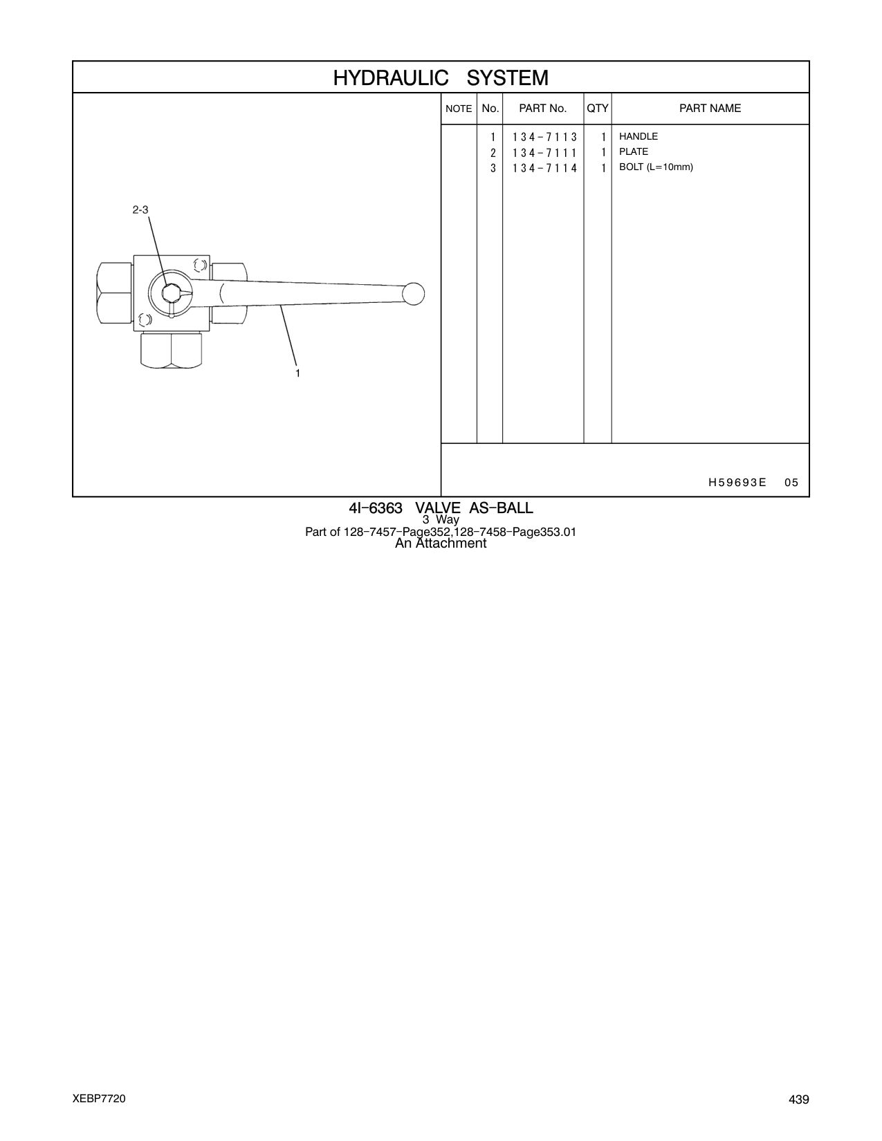 134-7111 PLATE CAT parts manual diagram
