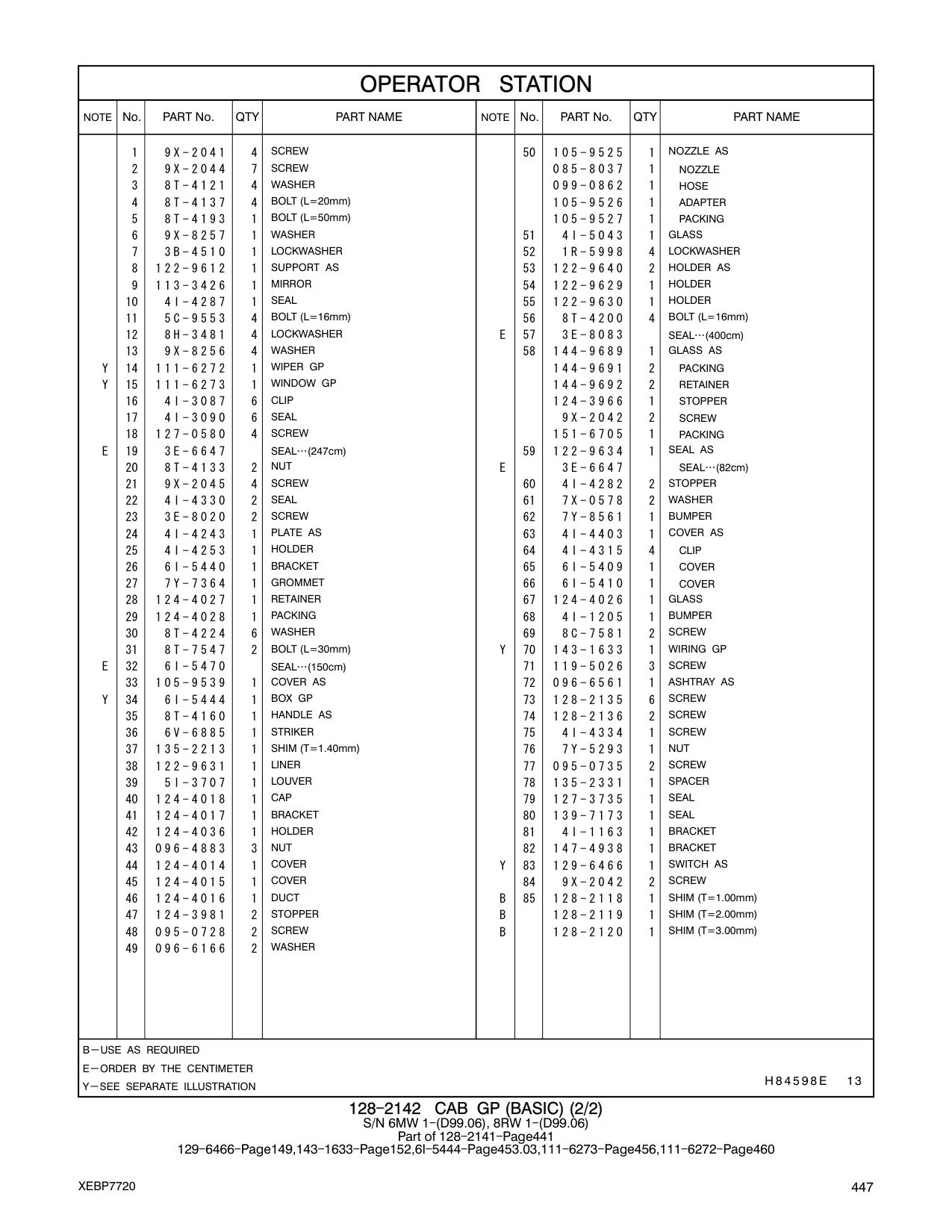 135-2213 SHIM (T=1.40mm) 76 7Y-5293 1 NUT CAT parts manual diagram