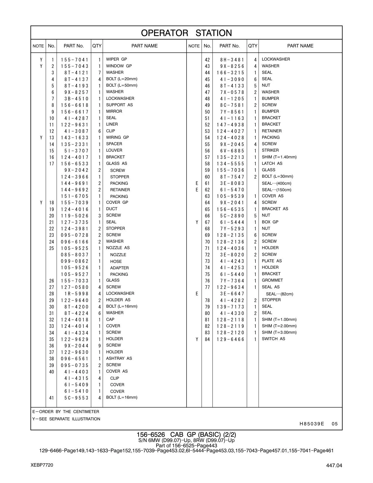 135-2331 SPACER 55 9X-2045 4 SCREW CAT parts manual diagram