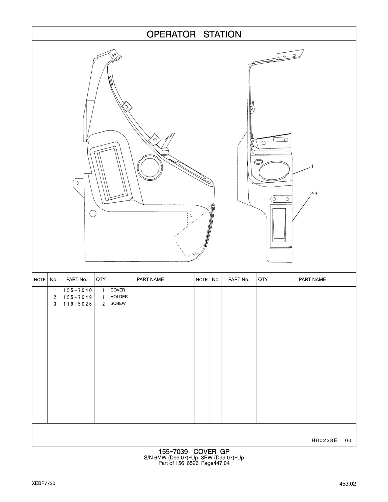 155-7049 HOLDER CAT parts manual diagram