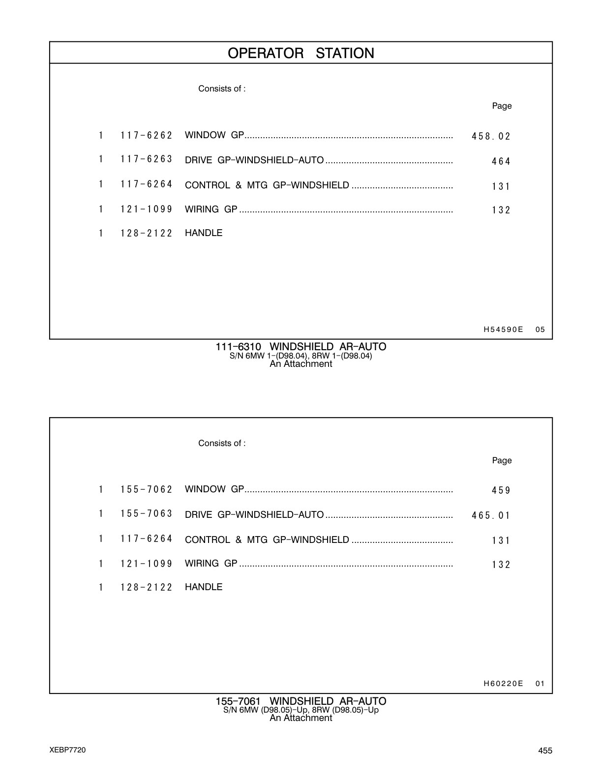 155-7062 WINDOW GP CAT parts manual diagram