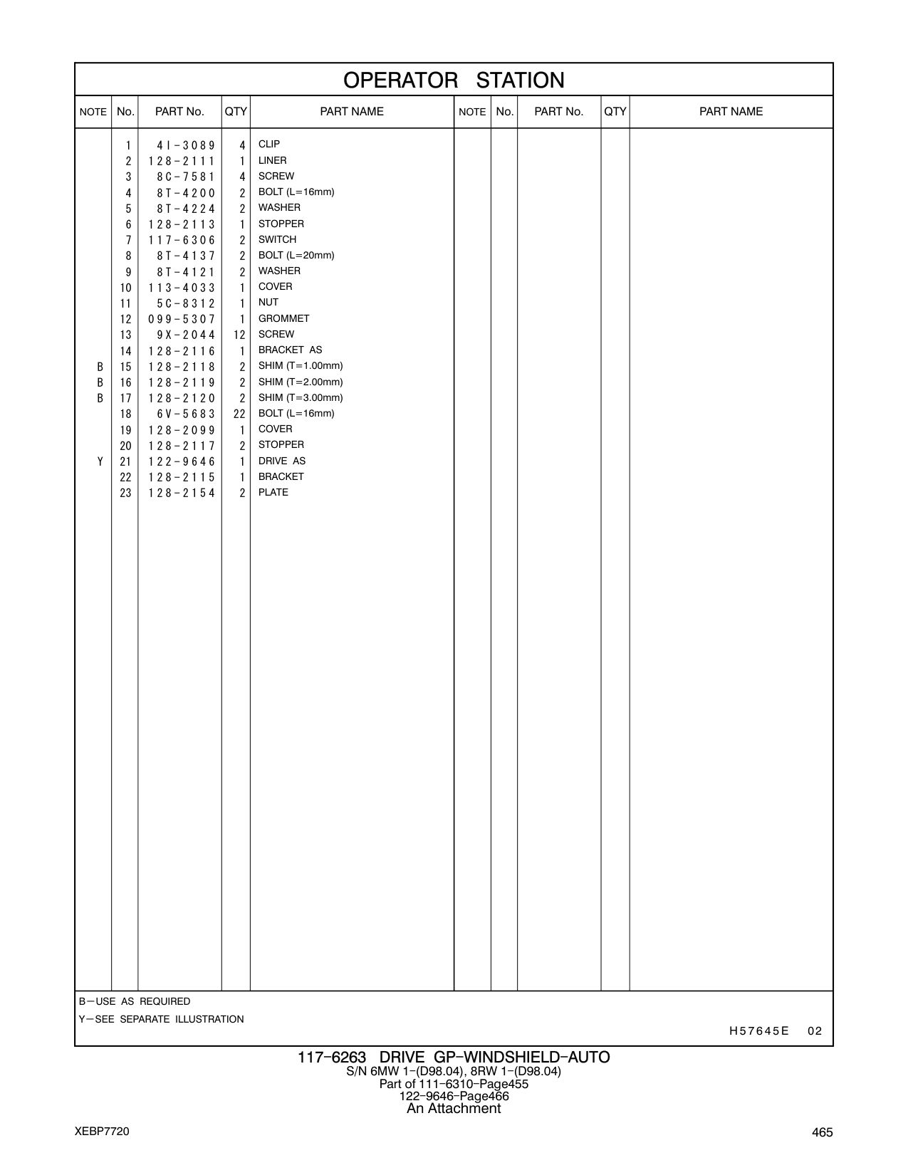 128-2154 PLATE CAT parts manual diagram