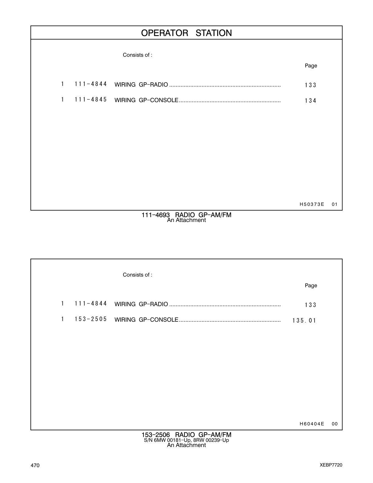 153-2505 - WIRING GP-CONSOLE