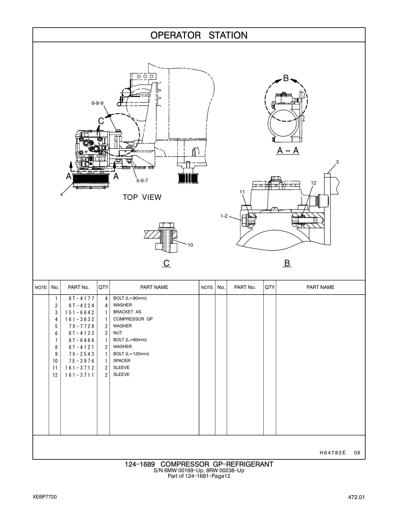 151-6642 BRACKET AS CAT parts manual diagram