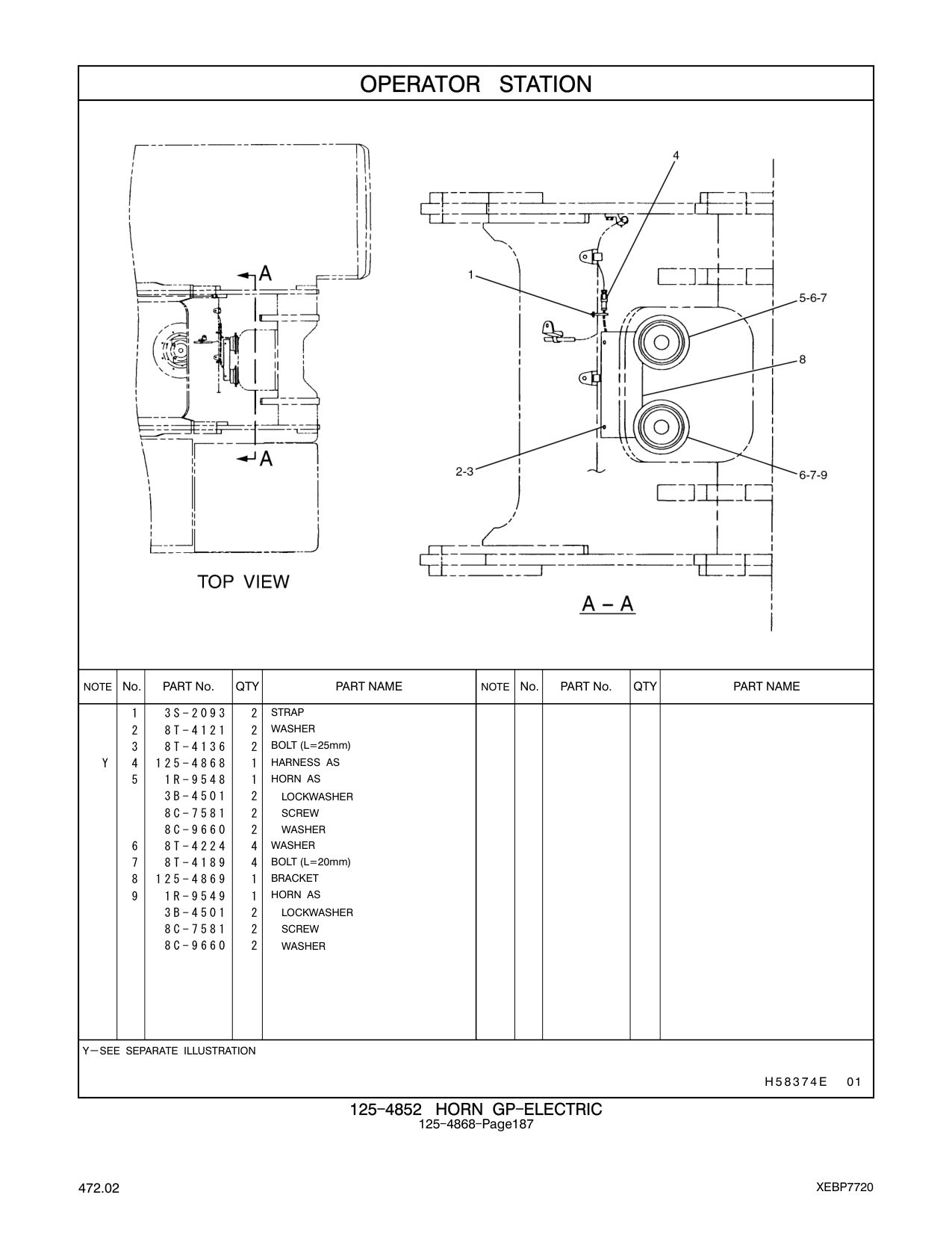 125-4868 HARNESS AS CAT parts manual diagram
