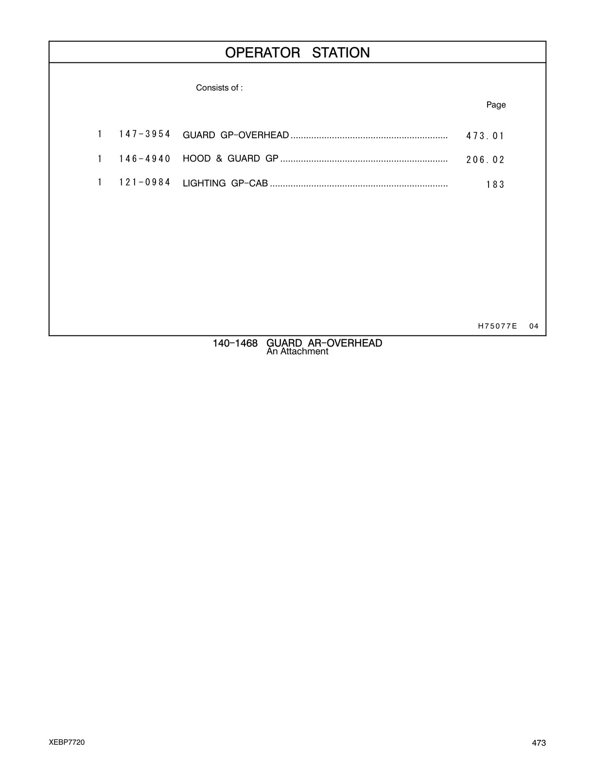 147-3954 - GUARD GP-OVERHEAD
